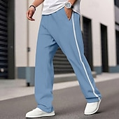 economico Gamba Dritta-Per uomo Pantaloni da tuta Pantaloni Strappabili Pantaloni da pista Pantaloni della tuta a gamba dritta Cerniera Elastico in vita Tinta unica Comodità Traspirante Lunghezza intera Casuale Quotidiano