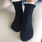  Heren winter fleece vloer sokken warme dikke antislip pantoffels voor volwassenen binnen en buiten