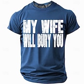 Tricou amuzant cu soțul meu, soția mea te va îngropa, tricou pentru bărbați, idee de cadou sarcastic cu umor de căsătorie pentru soț, tată, iubit ieftine Tricouri amuzante pentru bărbați-Tricou amuzant cu soțul meu, soția mea te va îngropa, tricou pentru bărbați, idee de cadou sarcastic cu umor de căsătorie pentru soț, tată, iubit