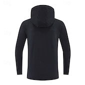 billiga Löpar-T-shirts och linnen-Herr Solid färg T-shirt för jogging Gymtröja Sport topp Höst vinter Huva Långärmad Fritids- Mjuk Andningsfunktion Gym Camping Löpning Träna Yoga Svart Vit Röd Sportkläder Sportkläder