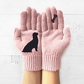 levne rukavice-Dámské 1 pár Špičky prstů / Zimní rukavice / Pletené rukavice Šik ven / Venkovní Rukavice - Tisk Celý prst / Tisk