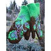 voordelige Handschoenen-Women's 1 Pair Fingerless / Fingertips / Winter Gloves Active / Outdoor Gloves - Flower Print