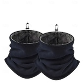 Недорогие отопление охлаждение-2 зимних теплых гетра для шеи для мужчин – утолщенные, дышащие, с мягкой флисовой подкладкой, ветрозащитные для езды на велосипеде и активного отдыха, универсальные, можно носить как грелку для шеи,