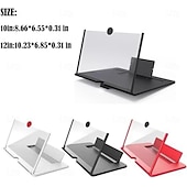 Недорогие Товары для дома-10/12-дюймовый изогнутый 3D-увеличитель для экрана телефона со складной подставкой — портативный многофункциональный объектив для фильмов и игр &amp;видеозвонки, совместимые со всеми смартфонами