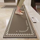 olcso Futó szőnyegek-Futó szőnyeg konyhához folyosóhoz puha csúszásmentes gépben mosható nedvességet felszívó diatomiszisz iszapszőnyeg Wabi Sabi stílusú olajálló gyorsan száradó tartós otthoni dekoráció lábpad