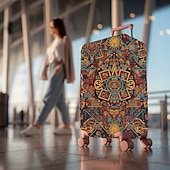 baratos Desgaste em casa e chinelos em casa-Capa protetora elástica para mala de viagem com estampa artística.