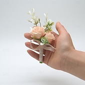 billiga Bröllopsbuketter-Bröllop handled blommor Handleds Corsage Bröllop / Fest Band Blomstil