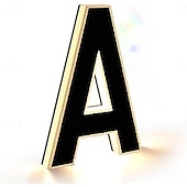 olcso Dekoratív fények-megvilágított házszámok kültérre, vízálló megvilágított címtábla, 12 V-os modern LED-es háttérvilágítású házszám otthonra, garázsba, üzletbe