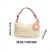 Χαμηλού Κόστους Αποθήκευση &amp; Οργάνωση-τσάντα ώμου με χιαστί φερμουάρ – πλισέ τσάντα μασχάλης με φυσαλίδες, μονόχρωμη καθημερινή τσάντα για καθημερινή χρήση και εξόδους