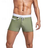 ieftine Costume de baie și pantaloni scurți de plajă-Bărbați Pantaloni Scurți de Înot Boxeri înot Costume de baie pentru costume de baie Mată Buzunar cu Fermoar Elastic Respirabil Pantaloni Surfing Bikini Scufundare Vară