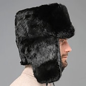 economico Cappelli da uomo-Per uomo Da aviatore Cappello Ushanka Cappello da aviatore Cappello con paraorecchie Cappelli Invernali Nero Giallo Poliestere Moda Stile Vintage Casual Streetwear Quotidiano Semplice Caldo