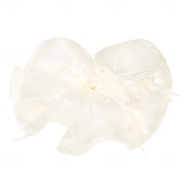 cheap Fascinators-Fascinators Tulle Fedora Hat Wedding Tea Party Horse Race Cocktail Elegant Vintage Simple With Feather Headpiece Headwear