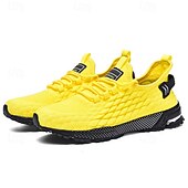 ieftine Adidași casual-Adidași sport albaștri pentru bărbați, din plasă, cu partea superioară respirabilă din tricot și talpă absorbantă de șocuri, pantofi sport ușori pentru sală, antrenament și purtare zilnică