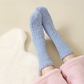 preiswerte Socken-Damen Crew Socken Outdoor Ferien Einfarbig Polyester Lässig Warm 1 Paar