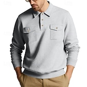 abordables Sudaderas Básicas_-Hombre Sudadera Gris Claro Diseño Plano Bolsillo Diario Deporte Festivos Poliéster Ropa de calle Básico Casual Primavera &amp; Otoño Ropa Sudaderas con capucha Sudaderas Manga Larga