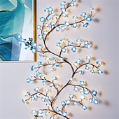 halpa LED-hehkulamput-1 kpl USB Pajuvineoksa valot 8-tilaa 72/96/144LED lämpimän valkoinen valo seinälle huoneeseen keittiöön kahvilaan Halloween koristeeksi