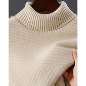 preiswerte Wollpullover für Herren-Hochwertiger Herren-Rollkragenpullover aus reiner Wolle und Kaschmir, klassischer Strickpullover, weich, warm und atmungsaktiv