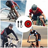 billiga Dekorativa ljus-USB-uppladdningsbart cykelbakljus automatisk sensor bakljus cykelutrustning cykeltillbehör vattentät bromsvarning racercykeltillbehör