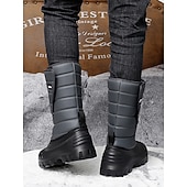 abordables Botas de invierno y nieve-Botas de nieve impermeables marrones para hombre: aislantes y duraderas, perfectas para deportes de invierno, raquetas de nieve y aventuras al aire libre.