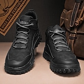 baratos Botas de caminhada-calçados esportivos pretos para caminhada masculinos – tênis duráveis para atividades ao ar livre, para corrida em trilha, caminhada e conforto diário