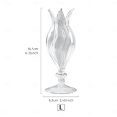 cheap Statues-Cute Flower Bud-shaped Hydroponic Vase A Transparent Glass Flower Arrangement Table Decoration Piece Suitable for Home and Store Table Art Flower Arrangements and Decorative Vases