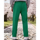 abordables Pierna Recta-Hombre Pantalones de Deporte Pantalones Pantalones deportivos de pierna recta Correa Bolsillo Cintura elástica Bloque de color A Rayas Comodidad Diario Deporte Moda Casual Vino Verde Ejército