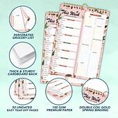 halpa Kodin tarvikkeet-ateriasuunnitteluvihko 8,5x5,8 tuumaa, 52 arkkia magneettinen, kaksoiskierteinen ateria &amp;ruokalista, seinälle kiinnitettävä ruokalistasuunnittelija päivittäiseen käyttöön &amp;viikkosuunnitelma