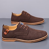 abordables Occasionnel-Homme Basket Chaussures de confort Marche Occasionnel Quotidien Soirée &amp; Fête Daim Chaud À lacets Brun foncé Noir Jaune Été Printemps