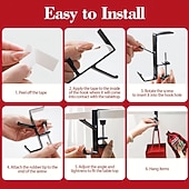 olcso Harisnyák és tartók-4 db hosszú harisnyatartó karácsonyi dekorációhoz – 2 az 1-ben kandallópárkány és koszorútartó, állítható fém akasztók harisnyák felakasztásához, fúrás nélkül, ünnepi otthoni kiegészítő