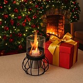 Недорогие Кемпинговое оборудование-настольная костровая чаша для костра со стеклянным столом и дистанционным управлением для кемпинга