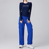 preiswerte Lauf-T-Shirts &amp; Tanktops-Damen Einfarbig Lauf-T-Shirt Fitnessshirt Sporttop Frühling Herbst Langarm Athleisure Baumwolle Warm Weich Atmungsaktiv Fitnessstudio Wandern Laufen Training Yoga Weinrot Schwarz Weiß Sportbekleidung