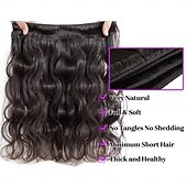 baratos 3 conjuntos de extensões de cabelo natural-12a pacotes de cabelo humano 8-28 polegadas onda corporal 100% cabelo virgem brasileiro não processado 4 pacotes extensões de cabelo humano trama rápida preto natural