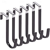 levne Úložiště a organizování-6 ks háčků na dveře, pogumované háčky na zadní dveře bez vrtání, nestopující ramínka na oblečení a klobouky do koupelny, ložnice, kuchyně a kanceláře