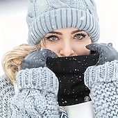 economico Corone, Ghirlande &amp; Decorazioni-Scaldacollo elasticizzato in maglia - elegante sciarpa in poliestere tinta unita con fodera in velluto per uomo &amp;donne - calde &amp;accogliente, perfetto per le attività all&#039;aperto - 80% poliestere &amp;20%