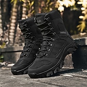 お買い得  ハイキングブーツ-通気性のあるメッシュパネルと頑丈なソールを備えたメンズライトブラウンのタクティカルコンバットブーツ。ハイキング、ハンティング、サバイバルトレーニングに最適な耐久性のあるミリタリースタイルのフットウェア。