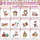 billiga Adventskalender-Jul adventskalender byggklossar för barn julnedräkning present, överraskningsleksak presentask för pojkar flickor ålder 6-12, 6-i-1 jultomten, julgran, tåg &amp;husbyggset, julklapp för barn från 6 år