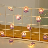 abordables Tiras de Luces LED-Luces de cadena de alambre de cobre LED en forma de pulpo estrella de mar cangrejo guirnalda de luces 2m 20LED a pilas decoración para fiestas de bodas y vacaciones en interiores y exteriores tema