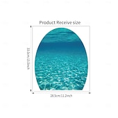 abordables Autocollants muraux-Autocollant de toilette en coquillage océan amovible, autocollant mural de salle de bain, imperméable, décor de couvercle de toilette, thème marin, accessoires de décoration pour la maison