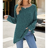 halpa Naisten Yksinkertaiset Paidat-Naisten Pusero Yhtenäinen väri Tyylikäs Vapaa-aika Pitkähihainen Tiukka pyöreä kaula-aukko Tavalliset topit Päivittäin Rypytetty Ruohonvihreä Musta Punastuvan vaaleanpunainen Viini Sininen Kevät