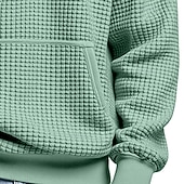 abordables sweats à capuche basiques pour hommes-Homme Sweat à capuche Sweat à capuche gaufré Violet Gris Clair À capuche Uni Poche kangourou Texturé Occasionnel Quotidien Sport &amp; Loisir Streetwear Frais Vêtements de sport Printemps &amp; Automne