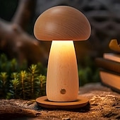 お買い得  テーブルランプ-調光可能なキノコ型テーブルランプ、タッチ式スマート3色キノコ型ランプ、USB充電式ナイトライト、無段階調光、クリスマス、自宅学習、寮の装飾、誕生日プレゼント、ベッドサイドランプ