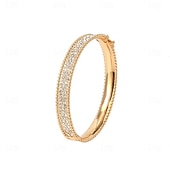 ieftine Brățări-Zirconia cubică Stil Vintage Clasic Forma alfabetului Modă Personalizat Simplu La modă Crom Bijuterii brățară Argintiu / Auriu Pentru Nuntă Petrecere Logodnă Bal