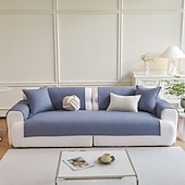 tanie Pokrowce na sofę-Poszewka na poduszkę na sofę w stylu nordyckim, całoroczny pokrowiec z bawełny, nowoczesna minimalistyczna antypoślizgowa podkładka na sofę, ochraniacz na sofę do salonu