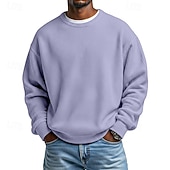 economico Felpe di base-Per uomo Maglia Felpa a nido d'ape Maglione Aalbicocca Bianco Girocollo Semplice Testurizzato Casuale Quotidiano Sport &amp; Outdoor Poliestere Streetwear Cool Abbigliamento Sportivo Primavera &amp; Autunno