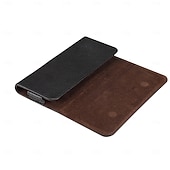 baratos saco de telefone universal-Estojo para celular masculino com presilha, bolsa de cintura, acessório em couro PU, carteira para celular, estilo vintage, capa protetora para celular.