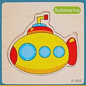 cheap Jigsaw Puzzles-16pc Toddler Learning Puzzles - Set of 16 Wooden Peg Board Puzzles for Ages 1 2 3 - Develops Hand-Eye Coordination &amp; Cognitive Skills Christmas Gift