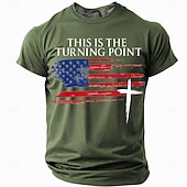 abordables Camisetas Patrióticas 250-Bible 4th of July 2026 250th Memorial Day Patriotic Patriot Graphic American Flag Short Sleeve T-Shirt