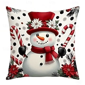 billiga Julbäddset-Julplyschkuddfodral i linne, modernt minimalistiskt dekorativt örngott för hemmet, soffan, kontoret eller bilens semesteratmosfär