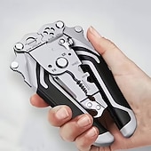 economico morsetti e pinze-Pinza spelafili pieghevole 18 in 1 per impieghi gravosi - utensile multifunzionale con impugnatura antiscivolo, taglio cavi, crimpatura, torsione, spelafili tutto in uno - per elettricisti,