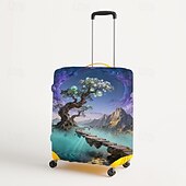 economico Abbigliamento da casa e pantofole per la casa-Coprivaligia elastico con stampa di paesaggi, protezione per valigia elastica, coprivaligia da viaggio